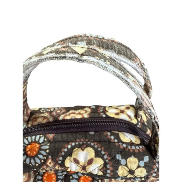 Vera Bradley Brown Lunch Bag Quilted Insulated Flower Tote - Picture 9 of 9